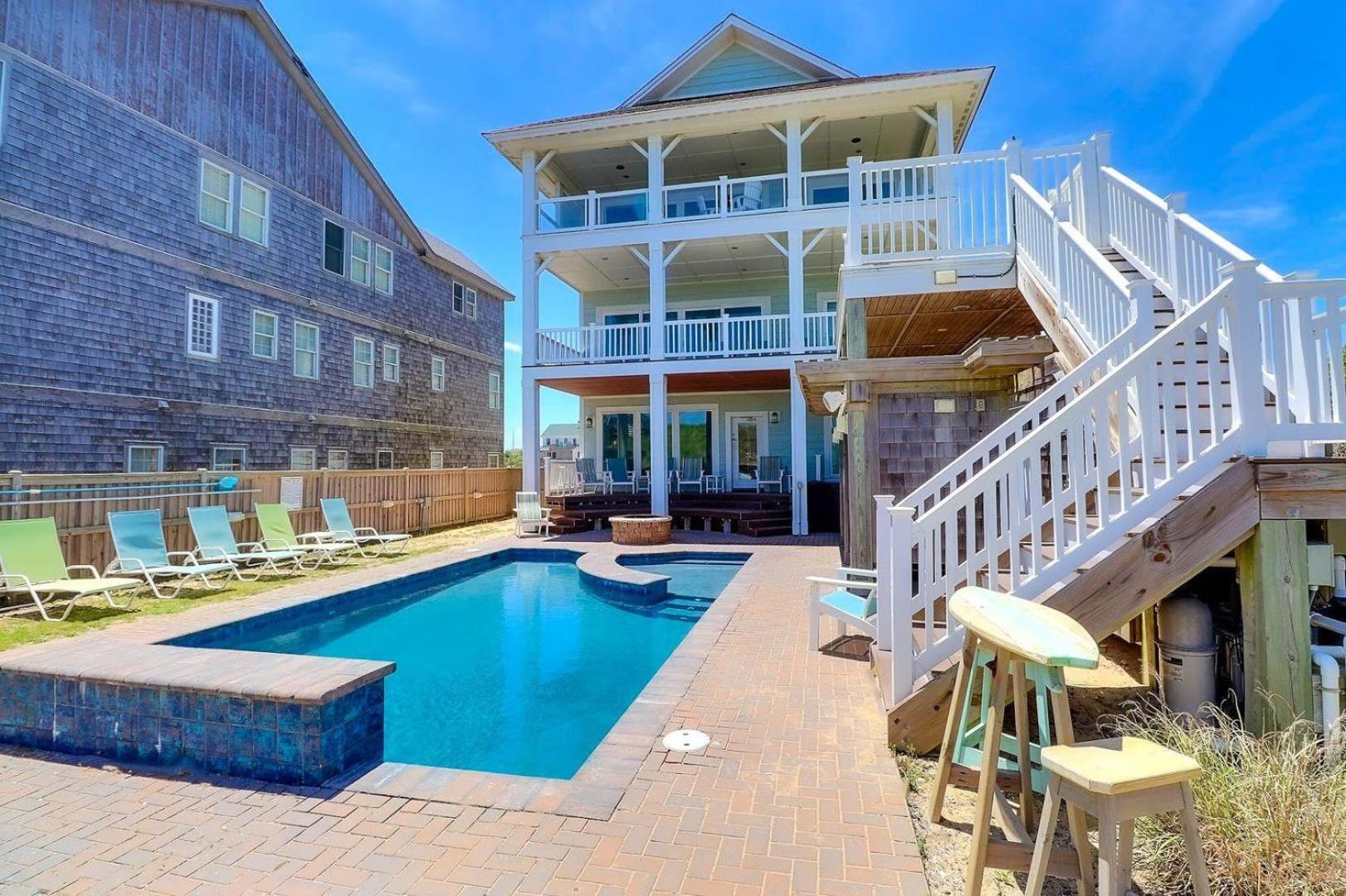 6007 Happy Sol Oceanfront Heatable Pool Villa Nags Head Exterior photo